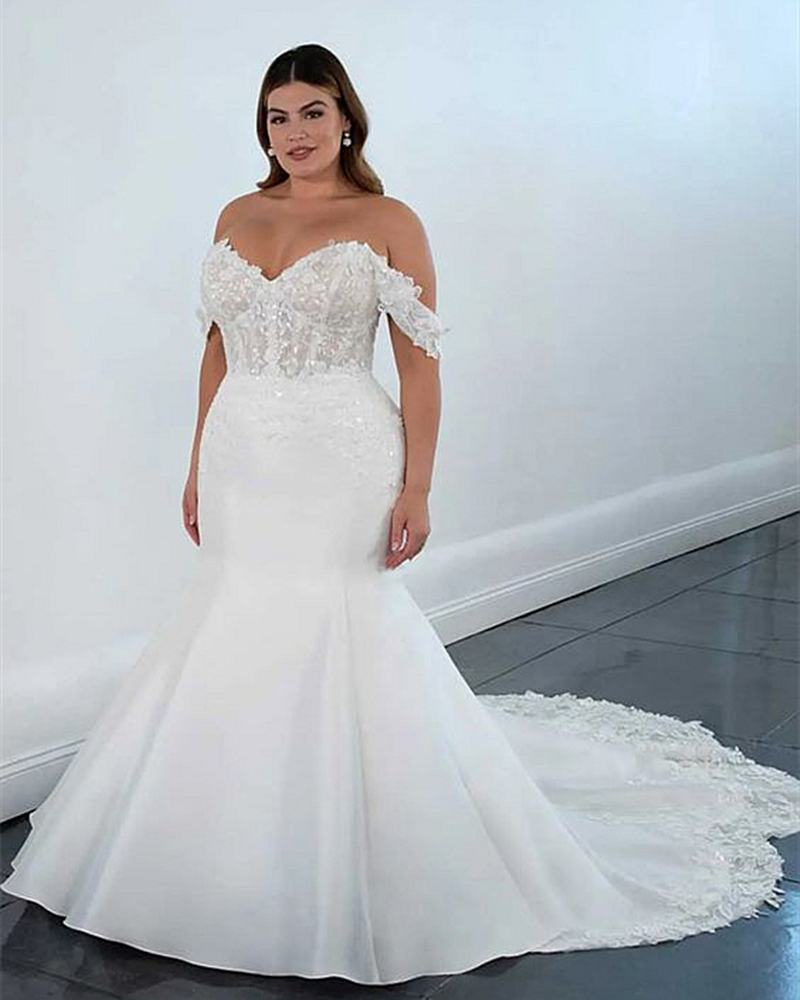 Plus Size Boho Mermaid Wedding Dresses 2024 Lace Appliques Corset Sleeveless Sweetheart Summer Bohemian Bridal Gowns