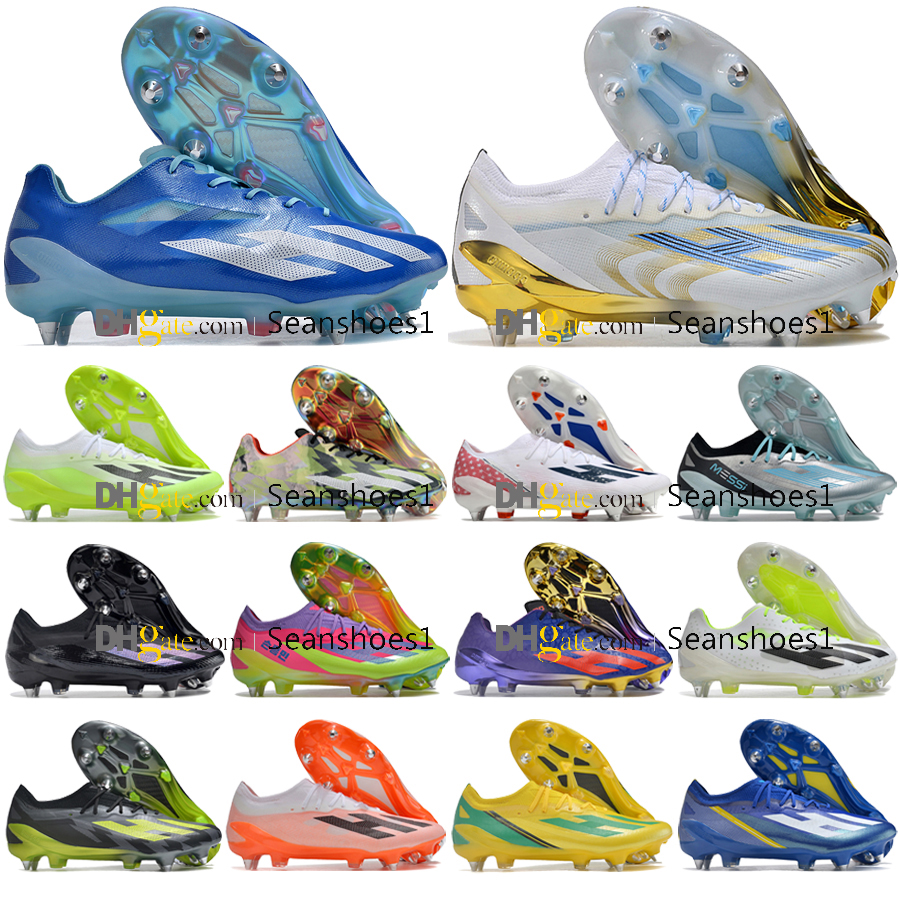 Gift Bag Quality Football Boots Crazy Fast Elites SG Movable Metal Spikes Football Cleats Mens Soft Ground Leather Knit Soccer Shoes Trainers Botas De Futbol US 6.5-11