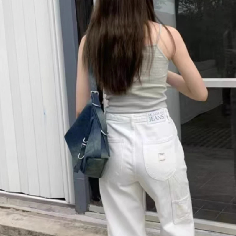 Evening Bags Vintage Streetwear Y2k Aesthetic Denim Tote Bag High-capacity Women Shopping Handbags Trendy All Match Casual Shoulder Bags 231205