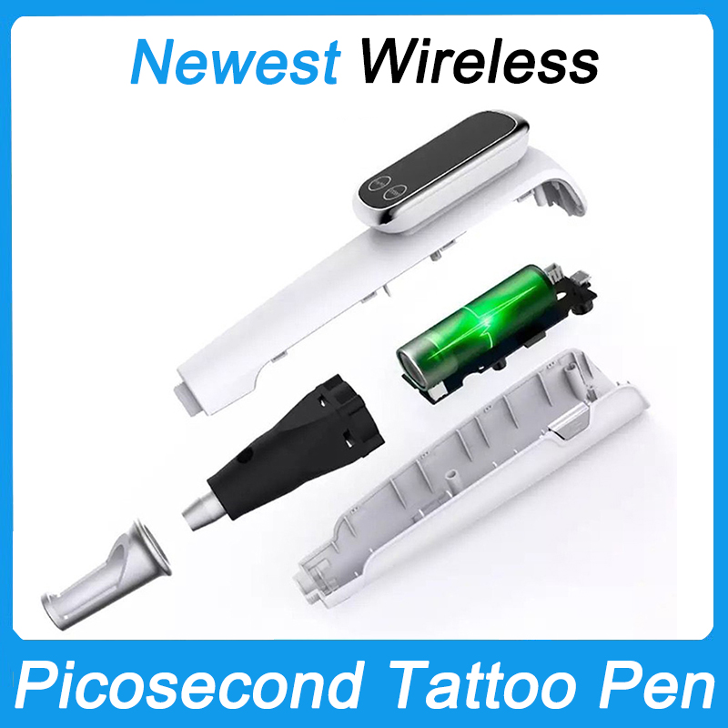 Hot Portable Wireless Laser Picosecond Pen Freckle Removal Tattoo Washing Removal Facial Acne Treatment Skin Rejuvenation Cleaner Mole Dark Spot Pigme