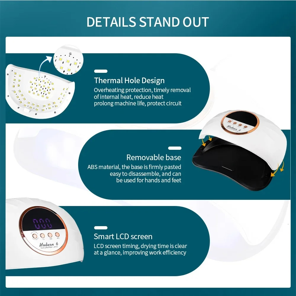 Nail Dryers 102W UV LED Manicure Lamps Two Hands Big Dryer for Curing Gel Varnish Tools With Sensor LCD Display 4 Timers 231204