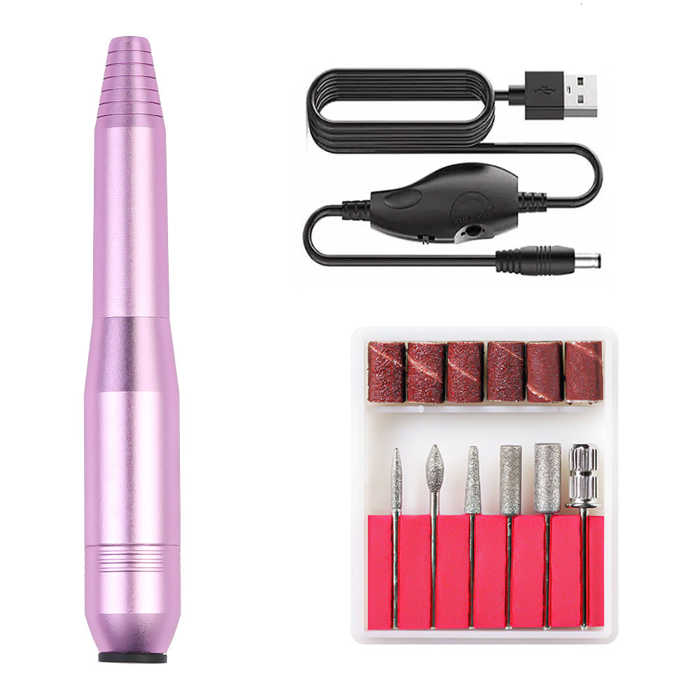 Nail Manicure Set Electric Nail Sander Cordless Nail Drill Machine Rechargeable Fingernail Polisher for Manicure pedicure Removing Dead Skin Tools 230