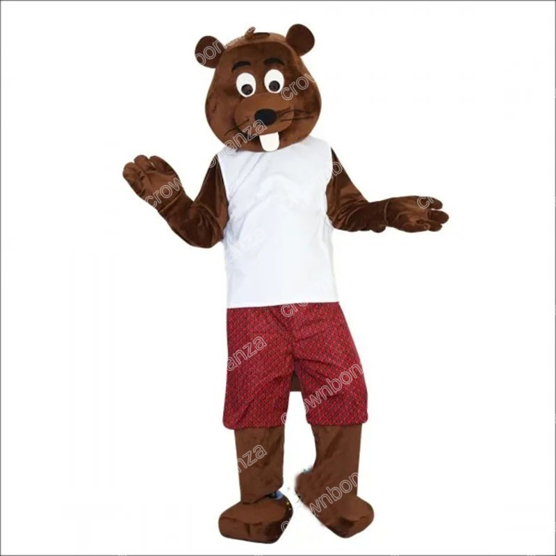 2024 Adult Size Beaver Mascot Costumes Halloween Cartoon Character Outfit Suit Xmas Outdoor Party Festival Dress Promotional Advertising Clothings