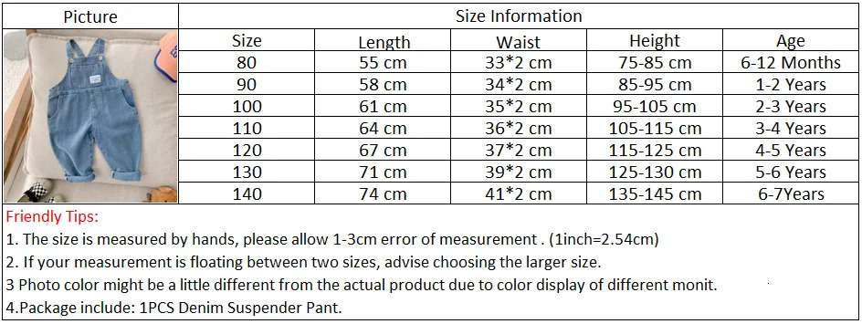 Overalls Autumn Children Denim Jumpsuit 1-7Years Toddler Kid Boy Girl Pocket Loose Suspender Long Pant Jeans Fashion Overalls Clothes 231204