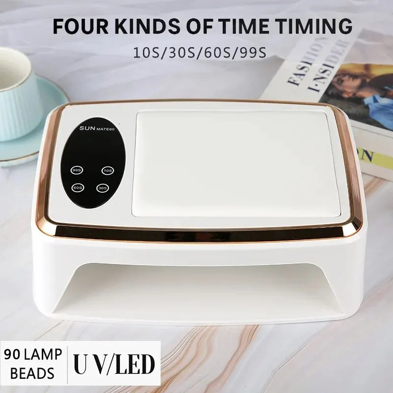 Nail Dryers 380W Professional Dryer 90 Leds UV Lamp for Curing All Gel Polish Motion Sensing Manicure Pedicure 231204