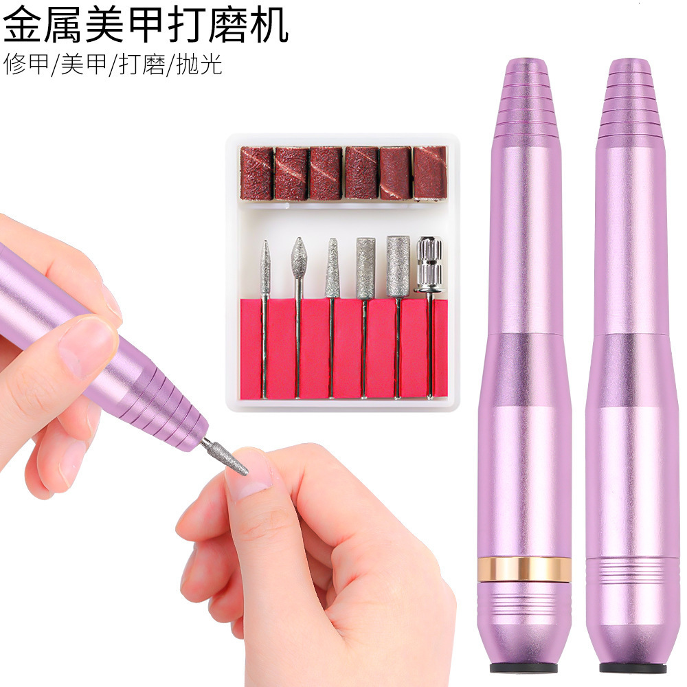 Nail Manicure Set Electric Nail Sander Cordless Nail Drill Machine Rechargeable Fingernail Polisher for Manicure pedicure Removing Dead Skin Tools 230