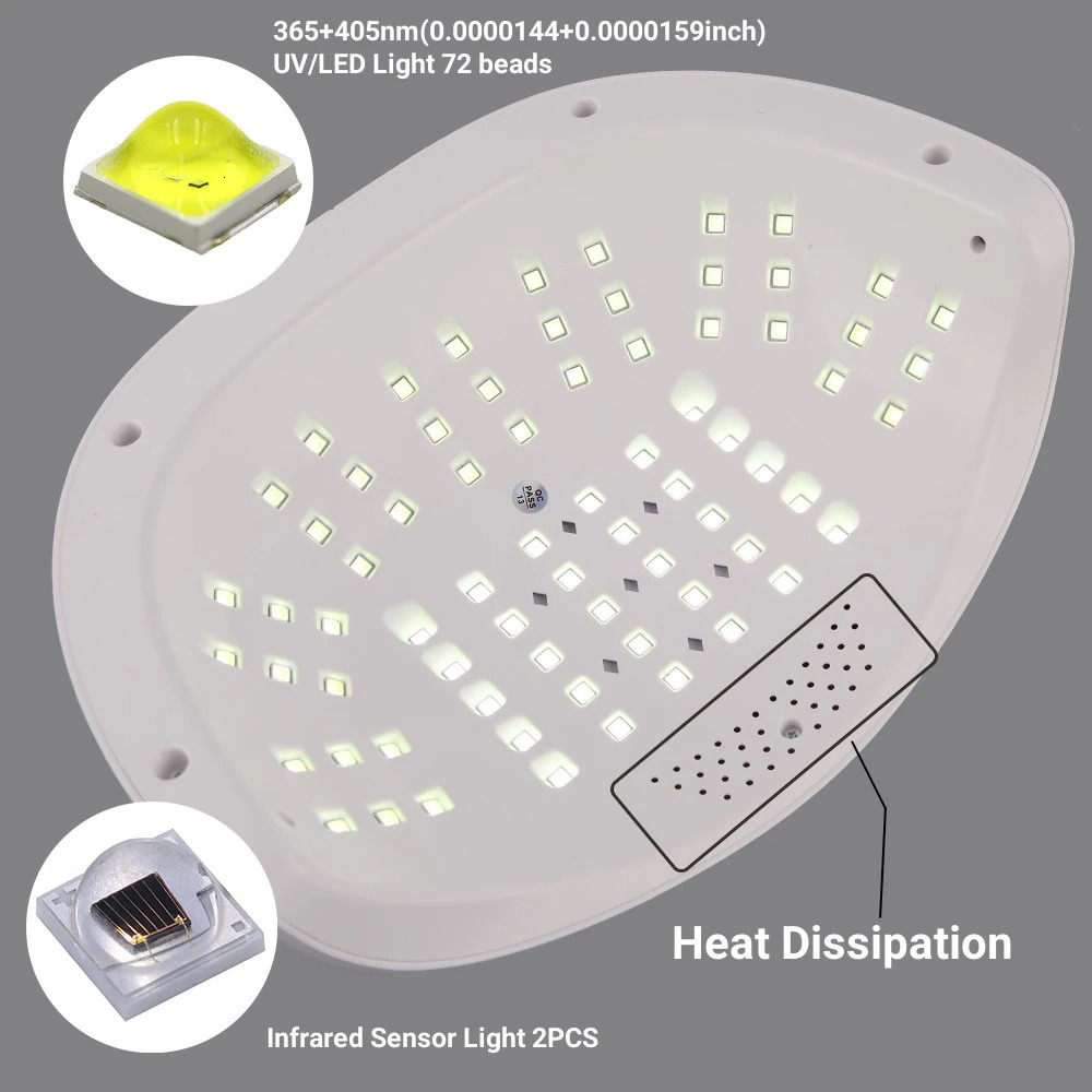 Nail Dryers SUN X18 Max EU Plug UV LED Lamp For Fast Drying Gel Polish Dryer 72LEDS Home Use Ice With Auto Sensor Manicur 231204