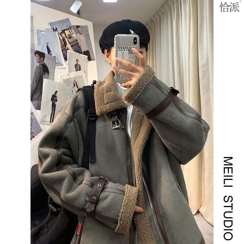 Winter Jacket Women Gothic Punk Warm Oversize BF Style Pocket Black Coat Female Retro Streetwear Harajuku Chic Outwear New 201217