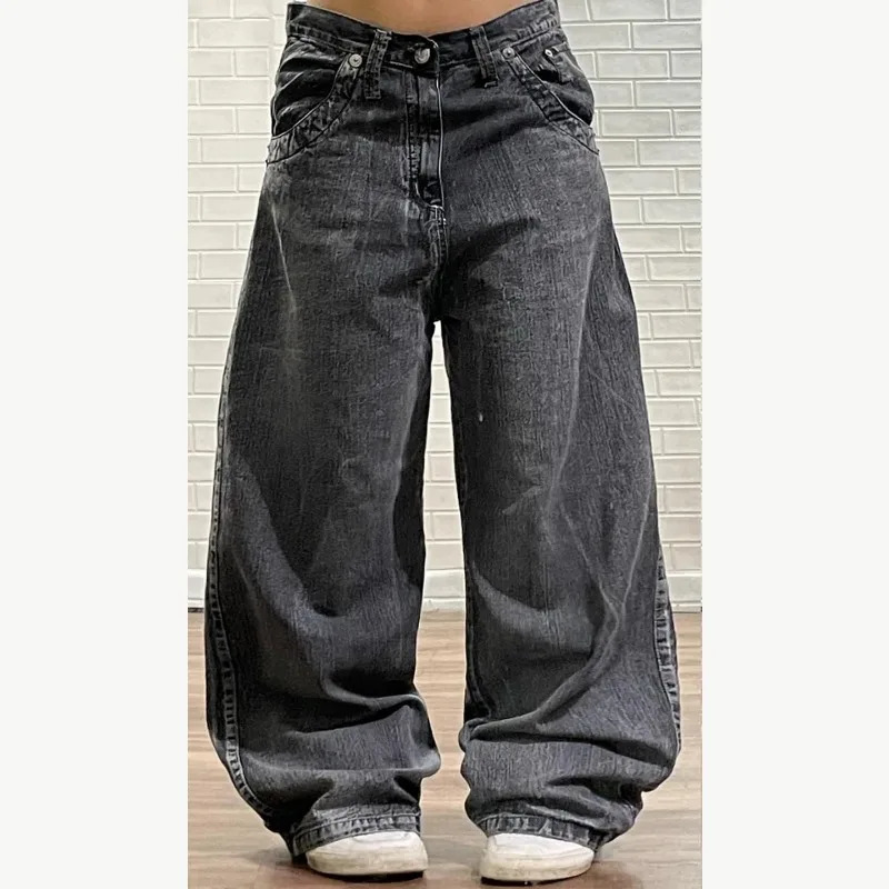 Women's Jeans Y2K Fashion Baggy Cartoon Graphic Embroidery Vintage Pants Harajuku Goth High Waist Wide Trouser Streetwear 231205