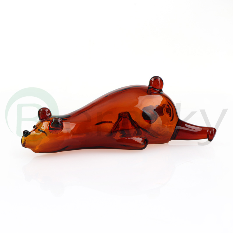 Beracky 4.5inch Bear Glass Pipe Hand Pipe Heady Glass New Design Glass Dry Herb Smoking Pipe Smoking Tools Smoking Accessories Colorful Accessories