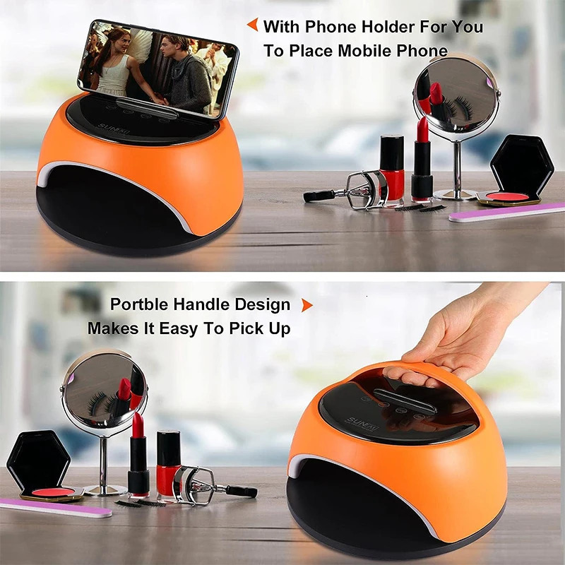 Nail Dryers UV LED Lamp 360W High Power Dryer with Phone Holder Professional Gel Polish Curing Auto Sensor 231204