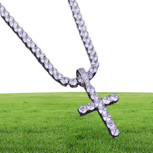 Men/Women Hip hop Jewelry Zircon Necklace Pendant Necklace Charm Bling With 4mm Tennis Chain For Gift drop shipping
