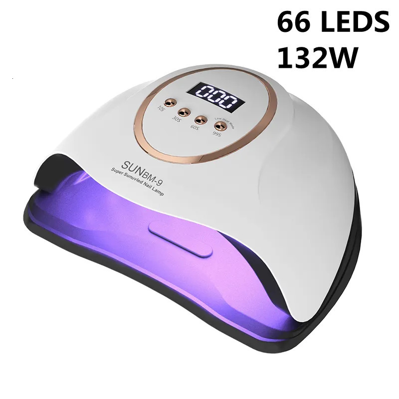 Nail Dryers Max UV LED Lamp For Dryer Manicure Drying 66LEDS Gel Varnish With LCD Display Salon 231204