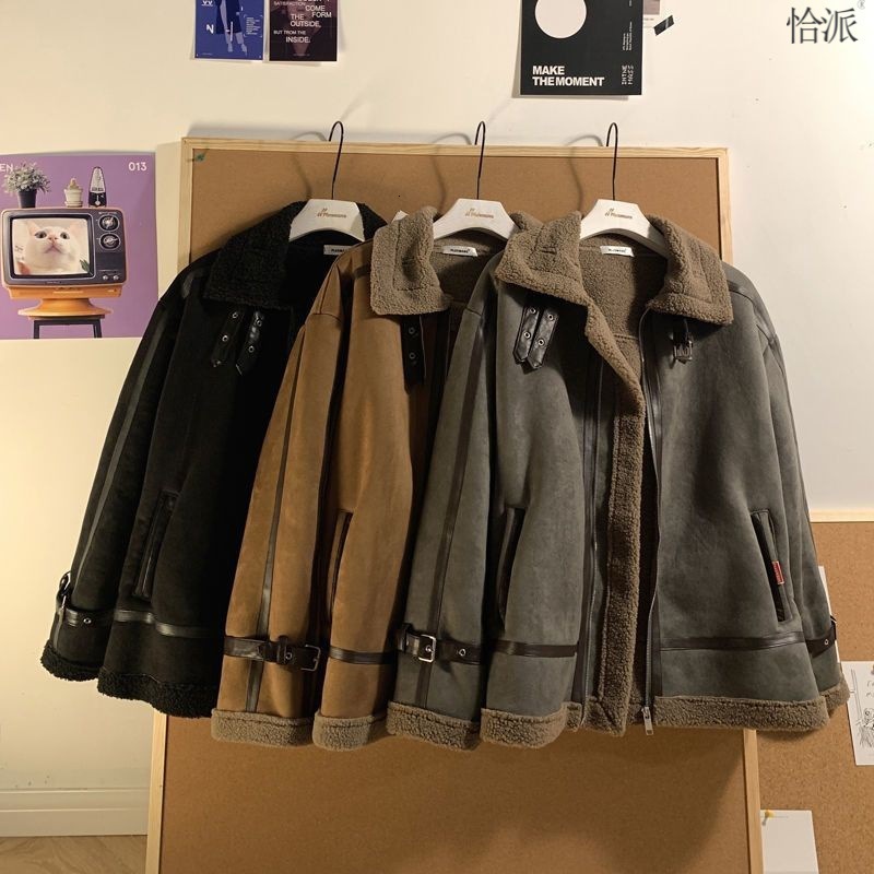 Winter Jacket Women Gothic Punk Warm Oversize BF Style Pocket Black Coat Female Retro Streetwear Harajuku Chic Outwear New 201217