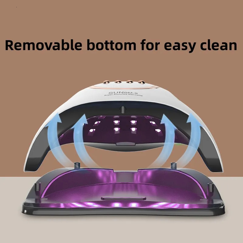 Nail Dryers Max UV LED Lamp For Dryer Manicure Drying 66LEDS Gel Varnish With LCD Display Salon 231204