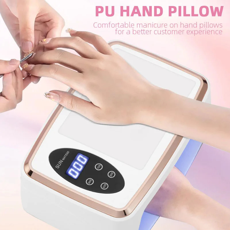 Nail Dryers 380W Dryer Lamp For Machine With Hand Pillow Wear 90LEDS UV for Curing All Gel Polish Auto Sensor Tools 231204