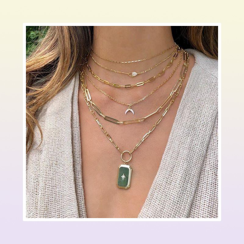 Fashion 925 Sterling Silver Plain Large Paper Clip Paperclip Chain Necklace Custom5831519