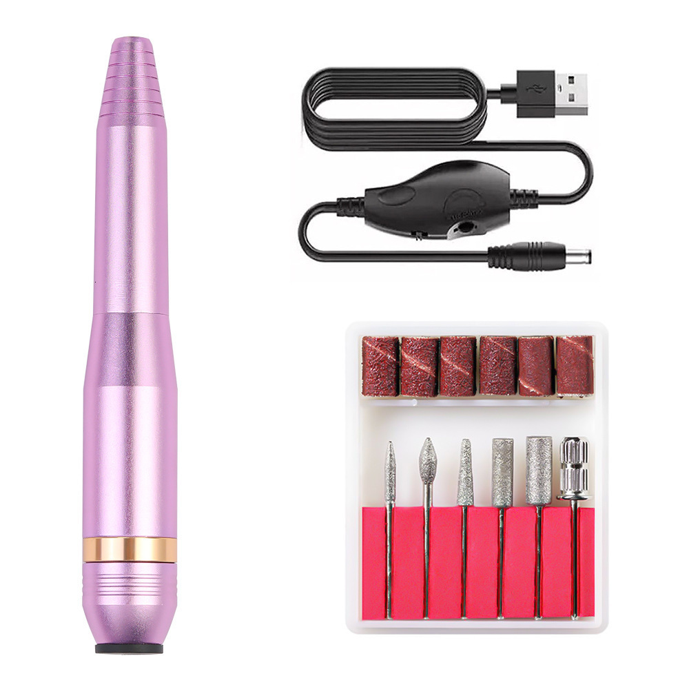 Nail Manicure Set Electric Nail Sander Cordless Nail Drill Machine Rechargeable Fingernail Polisher for Manicure pedicure Removing Dead Skin Tools 230