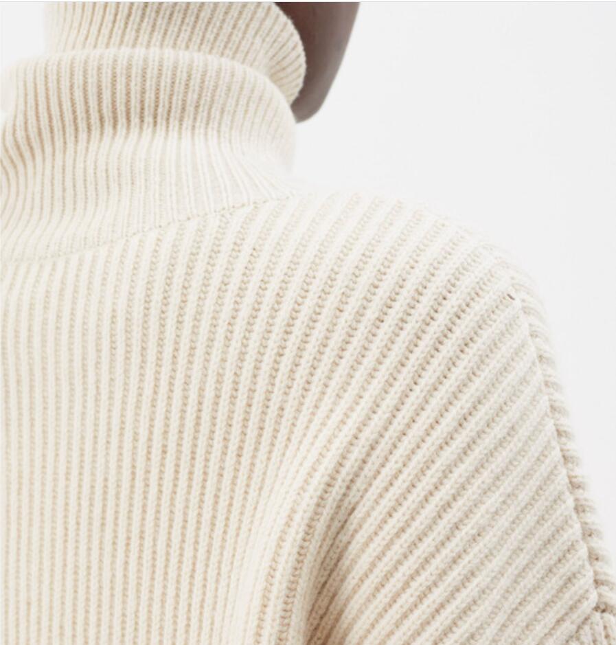 New sweater women's tte loose high necked long sleeved wool knitted top