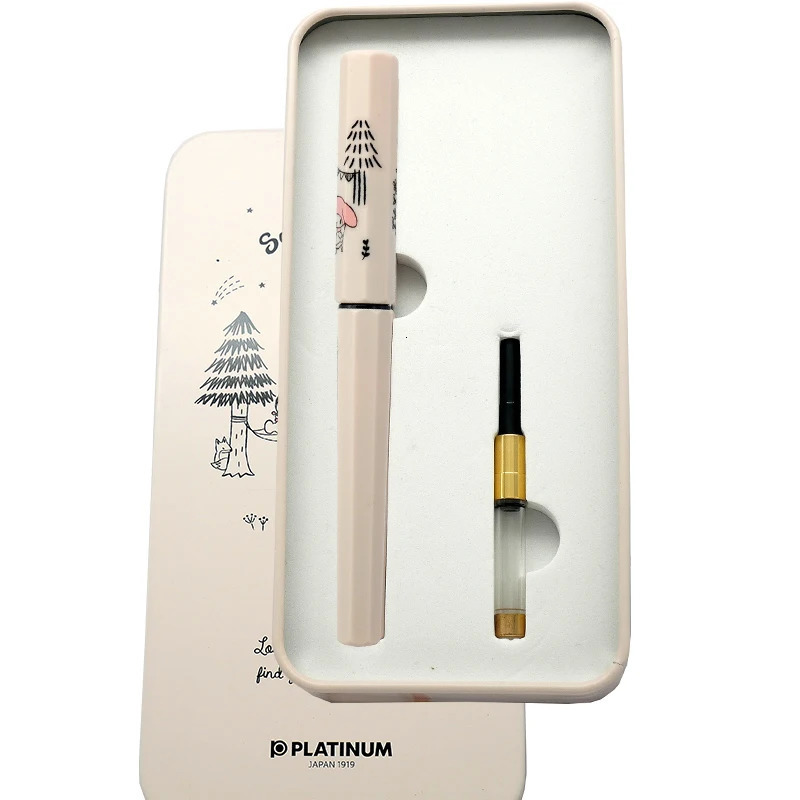 Gift Fountain Pens Japanese Platinum Small Meteor Pen Set Ink Absorber Ink Bag Gift 231204