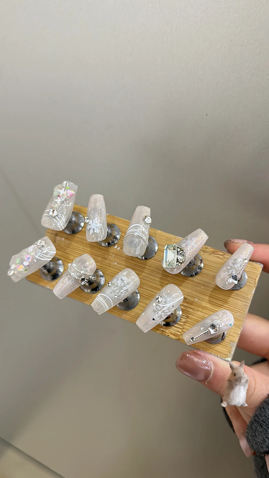 False Nails Christmas Easter Spring Festival Sexy Girl white nail tips false nails press on 231204