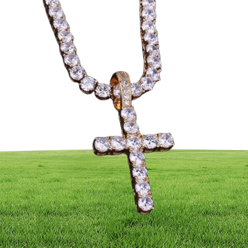 Men/Women Hip hop Jewelry Zircon Necklace Pendant Necklace Charm Bling With 4mm Tennis Chain For Gift drop shipping