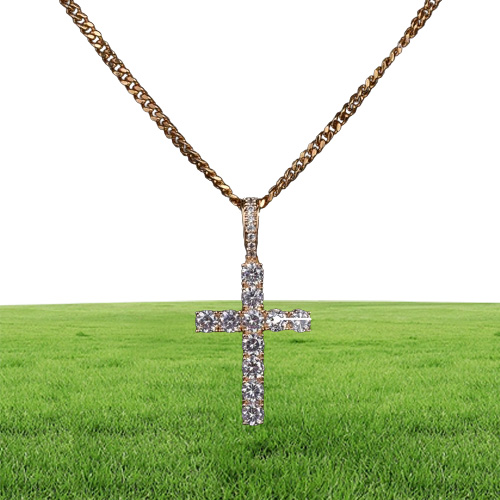 Men/Women Hip hop Jewelry Zircon Necklace Pendant Necklace Charm Bling With 4mm Tennis Chain For Gift drop shipping