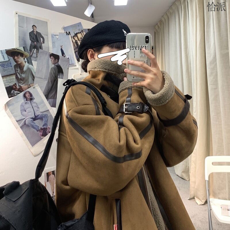 Winter Jacket Women Gothic Punk Warm Oversize BF Style Pocket Black Coat Female Retro Streetwear Harajuku Chic Outwear New 201217