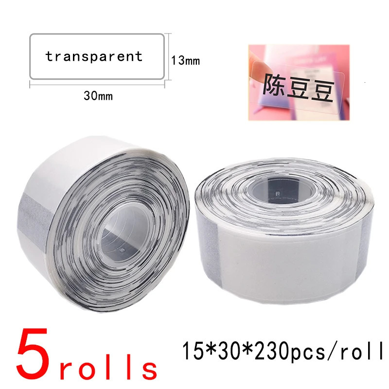 The Lable Paper D30 Transparent label tapeP11 Adhesive Lable Paper Suit for Pristar P15 Marklife P15 P12 Label tape D30 D30S P11 Thermal Label 231205