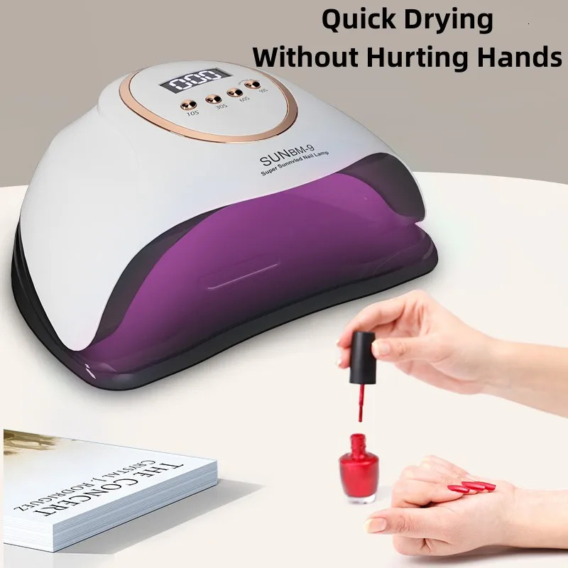 Nail Dryers Max UV LED Lamp For Dryer Manicure Drying 66LEDS Gel Varnish With LCD Display Salon 231204