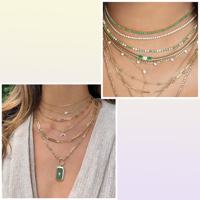 Fashion 925 Sterling Silver Plain Large Paper Clip Paperclip Chain Necklace Custom5831519