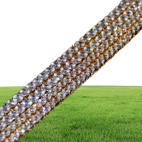 Men/Women Hip hop Jewelry Zircon Necklace Pendant Necklace Charm Bling With 4mm Tennis Chain For Gift drop shipping