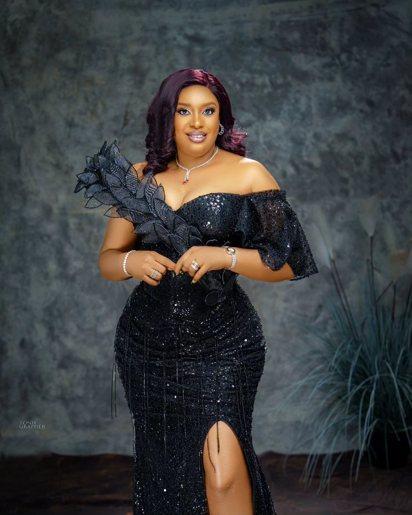 2024 Aso Ebi Mermaid Black Prom Dress High Split Sequined Lace Evening Formal Party Second Reception Birthday Engagement Gowns Dresses Robe De Soiree 