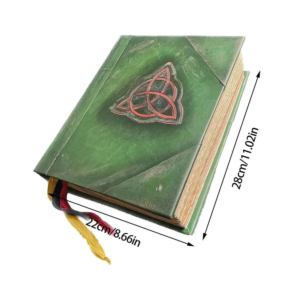 Decorative Objects Figurines Charmed Book Of Shadows Green Journal Cover Bound Blank And Lined 350 Pages Spell Record Spellbook Vintage Magic Gift 230