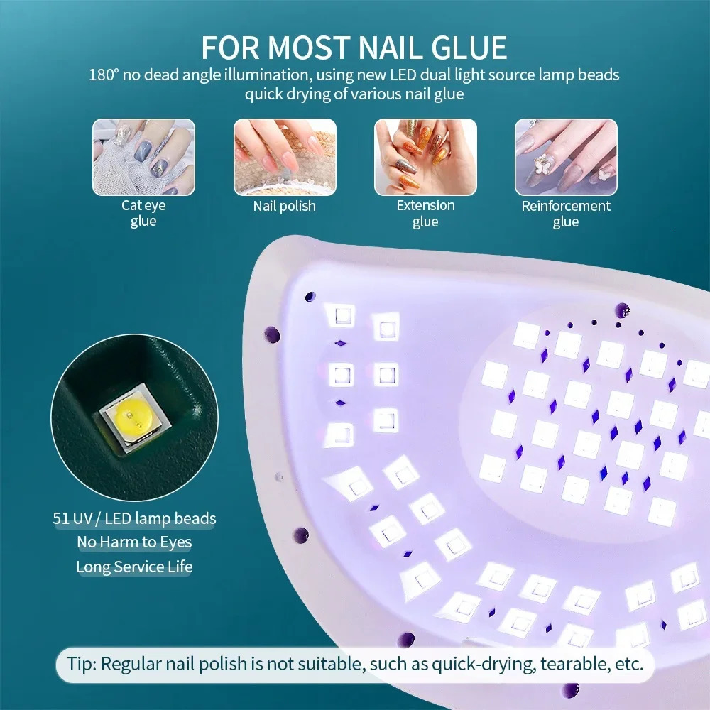 Nail Dryers 102W UV LED Manicure Lamps Two Hands Big Dryer for Curing Gel Varnish Tools With Sensor LCD Display 4 Timers 231204