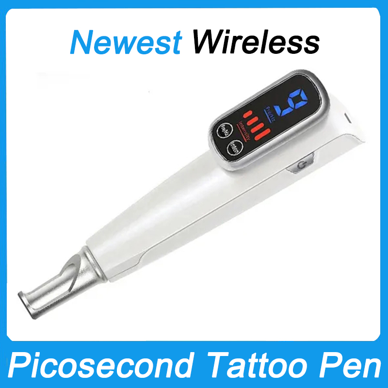 Wireless Picosecond Laser Pen Freckle Tattoo Removal Dark Spot Remover Blue Red Light Laser Machine Portable Scar Mole Remove Skin Rejuvenation Plasma