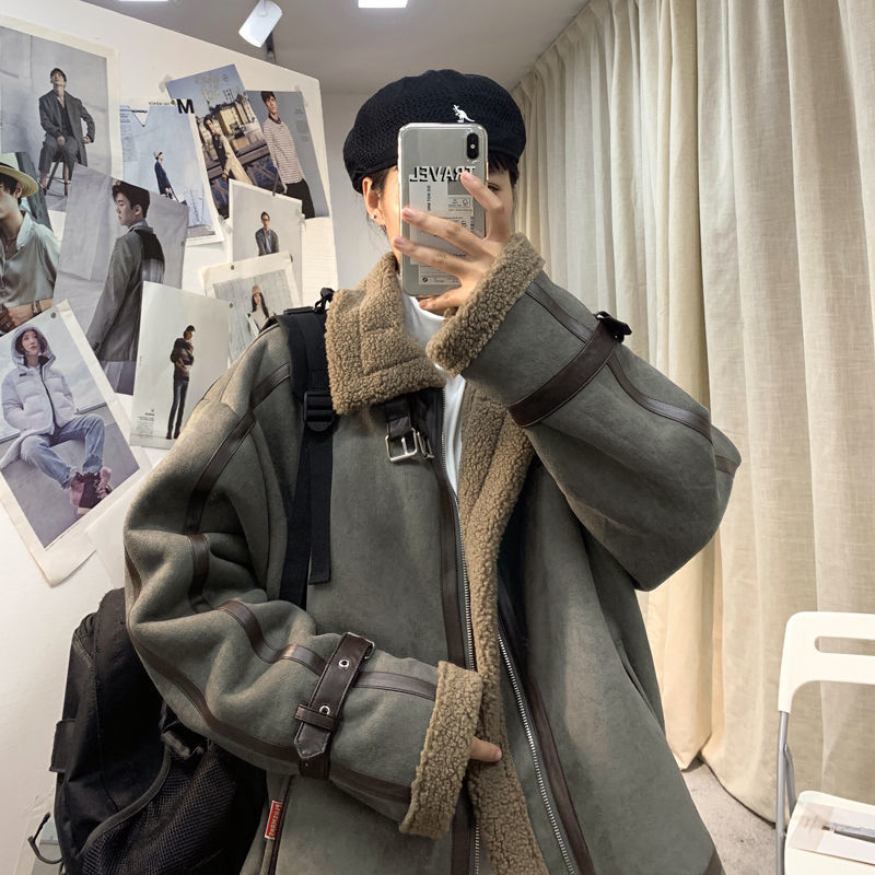 Winter Jacket Women Gothic Punk Warm Oversize BF Style Pocket Black Coat Female Retro Streetwear Harajuku Chic Outwear New 201217
