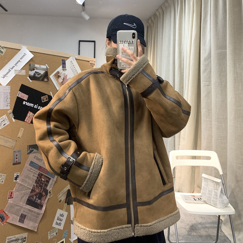 Winter Jacket Women Gothic Punk Warm Oversize BF Style Pocket Black Coat Female Retro Streetwear Harajuku Chic Outwear New 201217