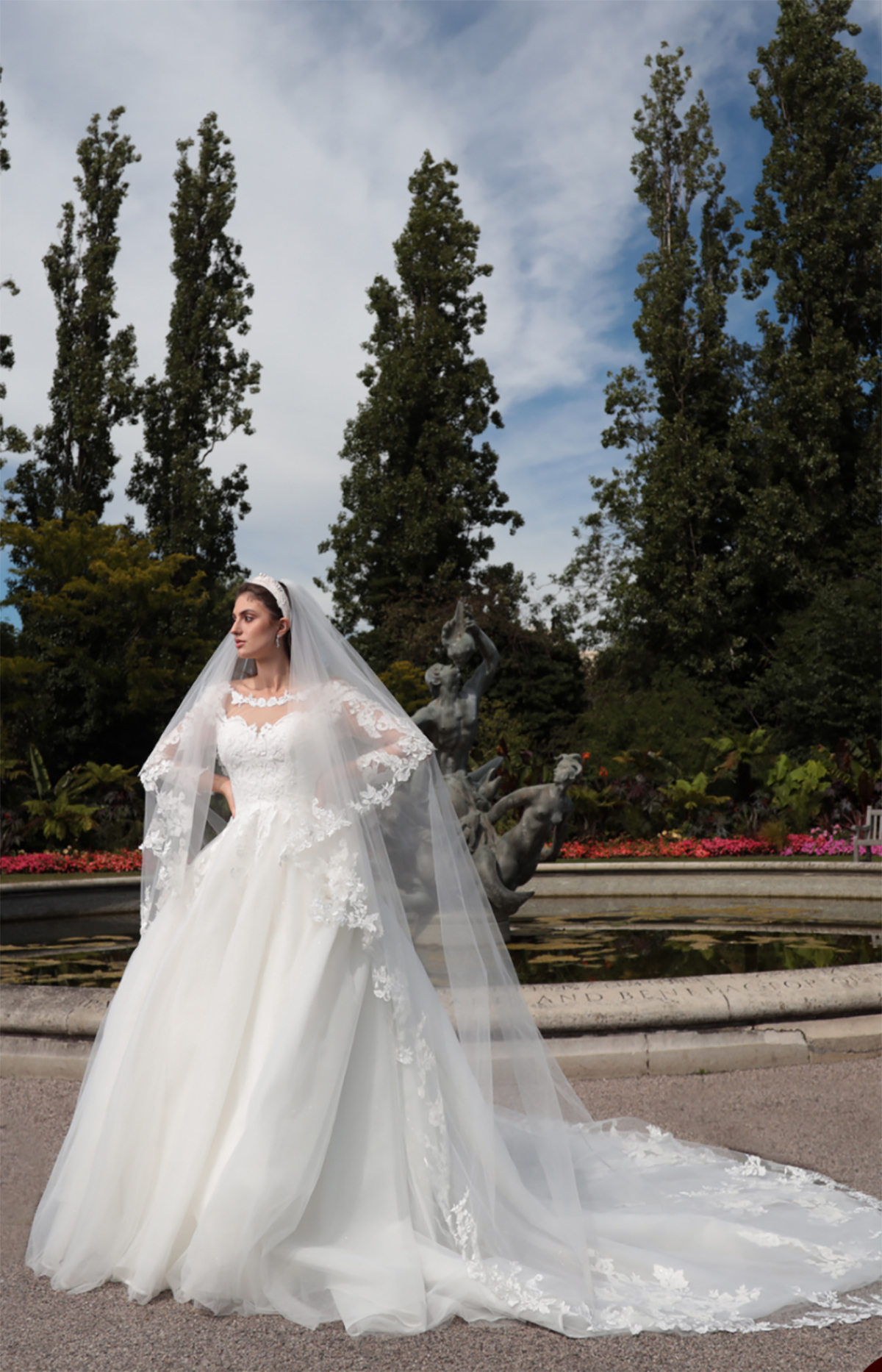 Bridal Wedding Veil Lace Edge Cathedral Wedding Accessories Hair Accessories