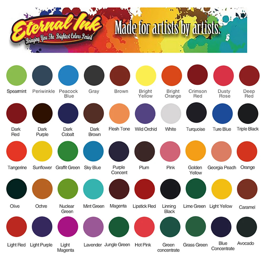 Tattoo Machine 30ml Bottle 14 25 Colors Professional Ink Set For Body Art Natural Plant Permanent Pigment Paint 231205