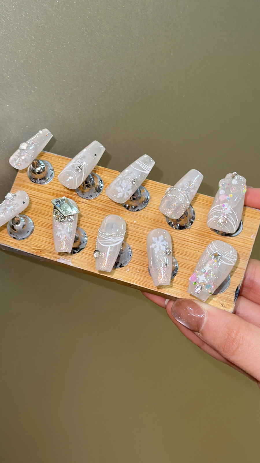 False Nails Christmas Easter Spring Festival Sexy Girl white nail tips false nails press on 231204