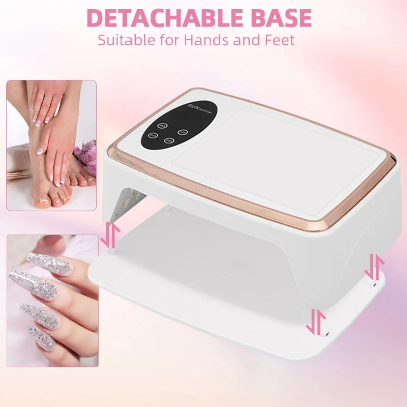 Nail Dryers 380W Dryer Lamp For Machine With Hand Pillow Wear 90LEDS UV for Curing All Gel Polish Auto Sensor Tools 231204