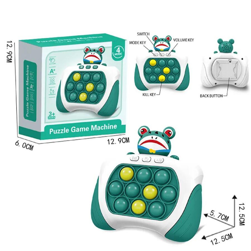 Portable Game Players Electronic Quick Push Pop Game Handheld Console Press Fidget Toys Bubble Light Up Pushit Gift Kids Adults Birthday Christmas