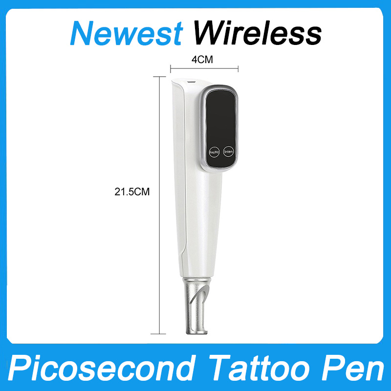 Professional Wireless Laser Picosecond Pen Blue & Red Tattoo Remove Laser Pen Freckle Acne Mole Dark Spot Pigment Tattoo Removal Machine Skin Care Fac