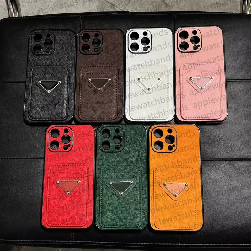 iPhone Case Designer Phone Case for iPhone 15 Pro Max Cases Card Holder Apple iPhone 14 Pro Max 13 Pro 12 11 14 Plus 15 Plus Case Luxury PU Leather Triangle P Mobile Cover