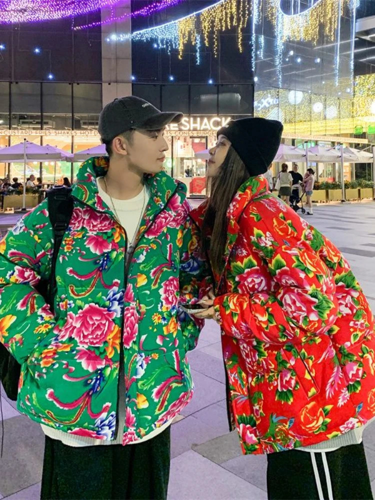 Women's Jackets Parkas Quilted Coats Winter Jacket Women Outerwear Flower Cotton padded Demi season Thickened Clothing Outfits 231205
