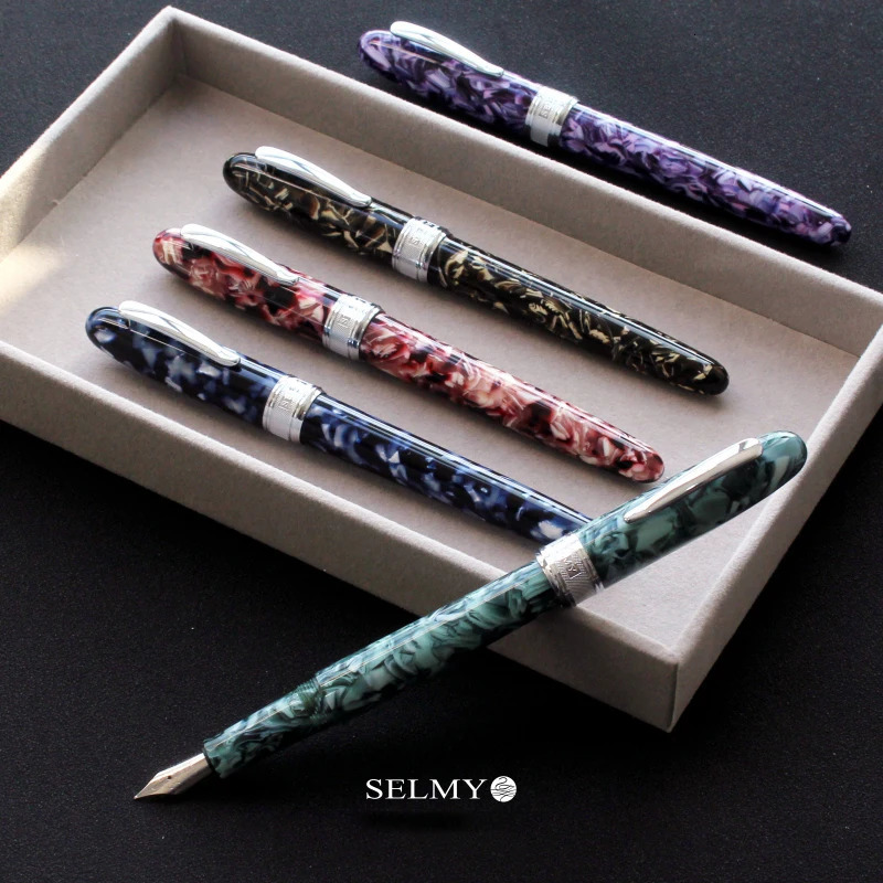 Gift Fountain Pens Visconti Van Gogh Starry Sky Resin Beautiful Fountain Pen Students Smooth Writing Business Gift Resin/Metal Pen Holder 231204