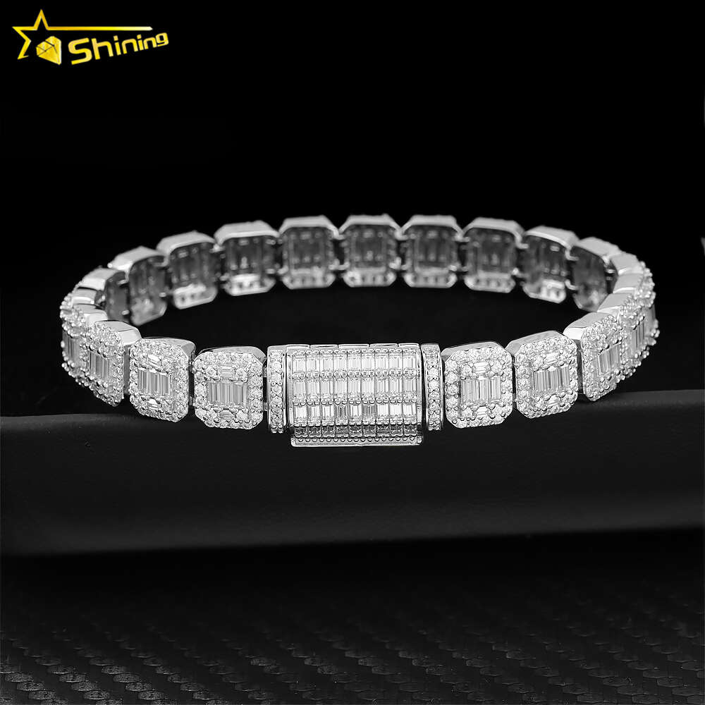 bracelet necklace mossanite Iced Out Hip Hop Jewelry14k Real Gold Plate S Sterling GRA Certificated VVS Lab Diamond Cuban Link Bracelet