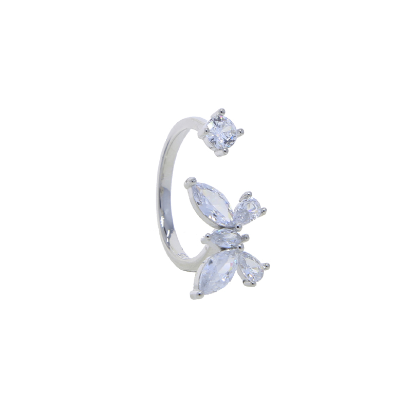 Stunning Sterg Sier Butterfly Adjustable Size Finger Ring with high quality Cubic Zirconia Ideal for Wedding Jewelry Wholesale