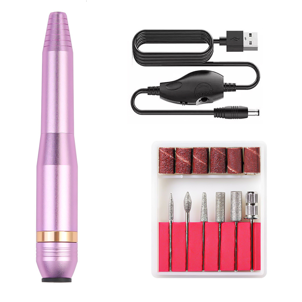 Nail Manicure Set Electric Nail Sander Cordless Nail Drill Machine Rechargeable Fingernail Polisher for Manicure pedicure Removing Dead Skin Tools 230